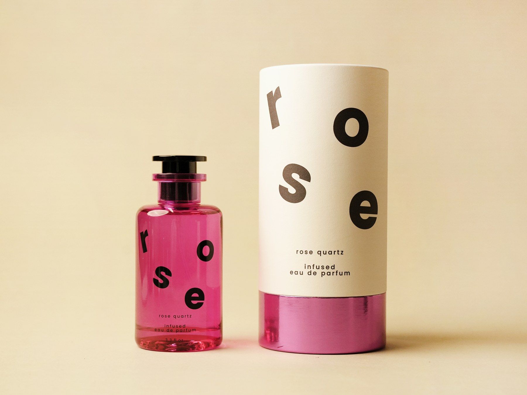 Rose gemstone perfume bottle